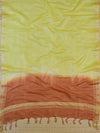 Handloom Silk Cotton Ghichha Woven Salwar Kameez Dupatta Set-Tan & Yellow