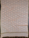 Chikankari Handloom Chanderi Cotton Salwar Kameez Set-White & Peach
