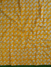 Handloom Mul Cotton Batik Pattern Suit Set-Yellow & Red