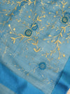 Banarasee Brocade Salwar Kameez Fabric With Organza Dupatta-Orange & Green