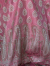 Banarasee Salwar Kameez Cotton Silk Resham Buti Woven Fabric-Pink