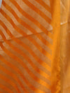 Banarasee Shibori Dyed Chanderi Salwar Kameez Fabric With Yellow Zari Dupatta-White