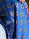 Banarasee Salwar Kameez Cotton Silk Resham Buti Woven Fabric-Blue