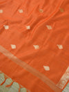 Banarasee Pure Chanderi Silk Zari Buti Salwar Kameez Set-Pink & Orange
