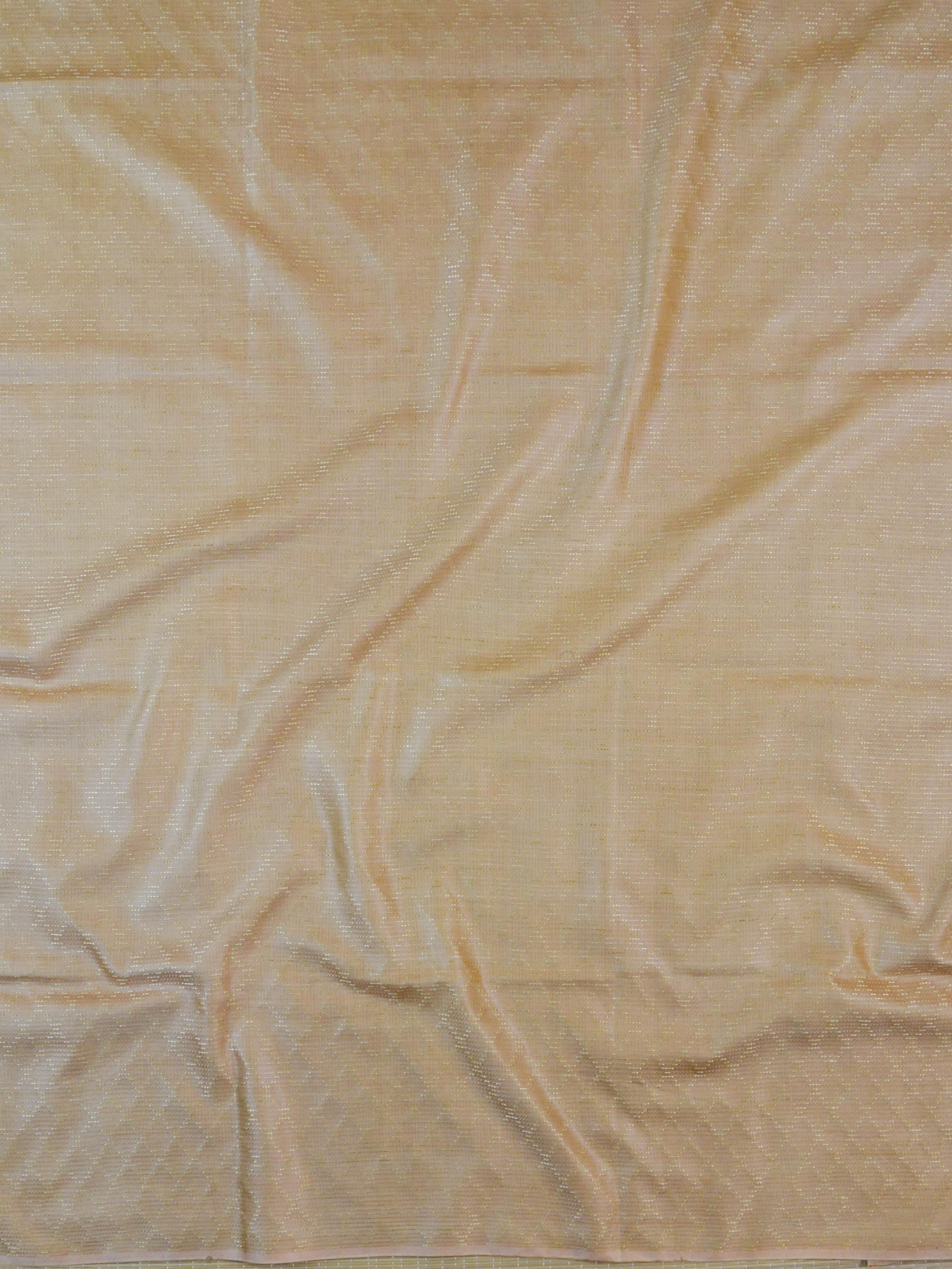 Handloom Silk Cotton Ghichha Woven Salwar Kameez Dupatta Set-Beige & Brown