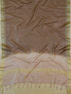 Handloom Silk Cotton Ghichha Woven Salwar Kameez Dupatta Set-Beige & Brown