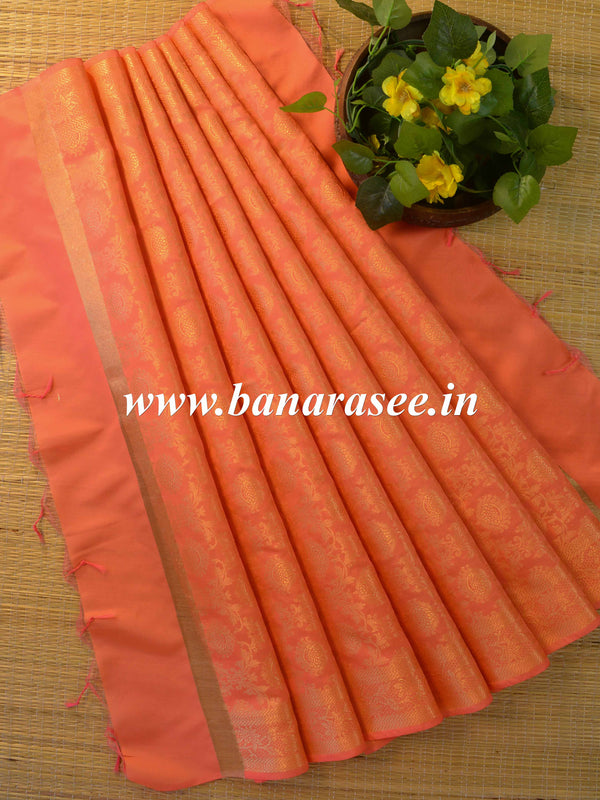 Banarasee Art Silk Jaal Design Dupatta-Peach