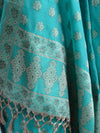 Banarasee Salwar Kameez Cotton Silk Resham Buti Woven Fabric-Green