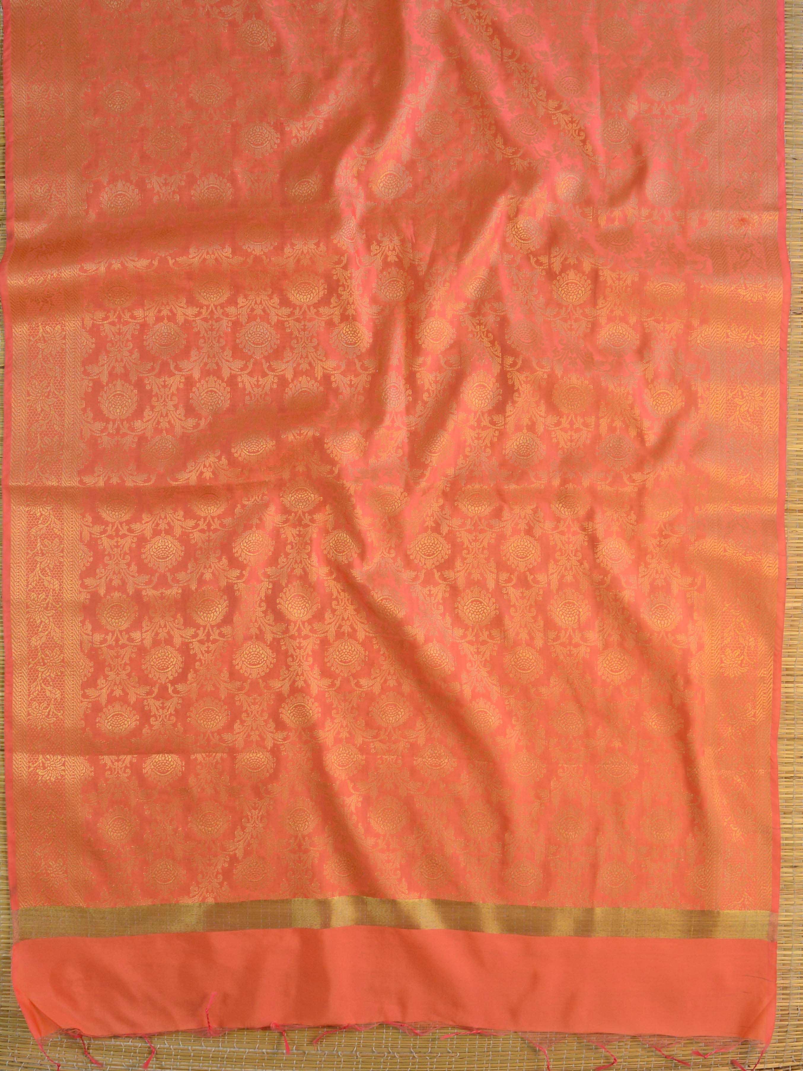 Banarasee Art Silk Jaal Design Dupatta-Peach