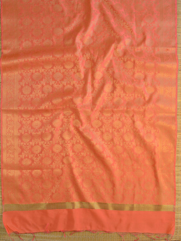 Banarasee Art Silk Jaal Design Dupatta-Peach