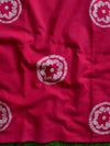 Handloom Mul Cotton Batik Pattern Suit Set-Red & Blue