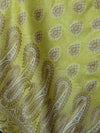 Banarasee Salwar Kameez Cotton Silk Resham Buti Woven Fabric-Yellow