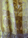 Banarasee Salwar Kameez Cotton Silk Resham Buti Woven Fabric-Yellow