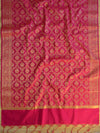 Banarasee Art Silk Jaal Design Dupatta-Pink