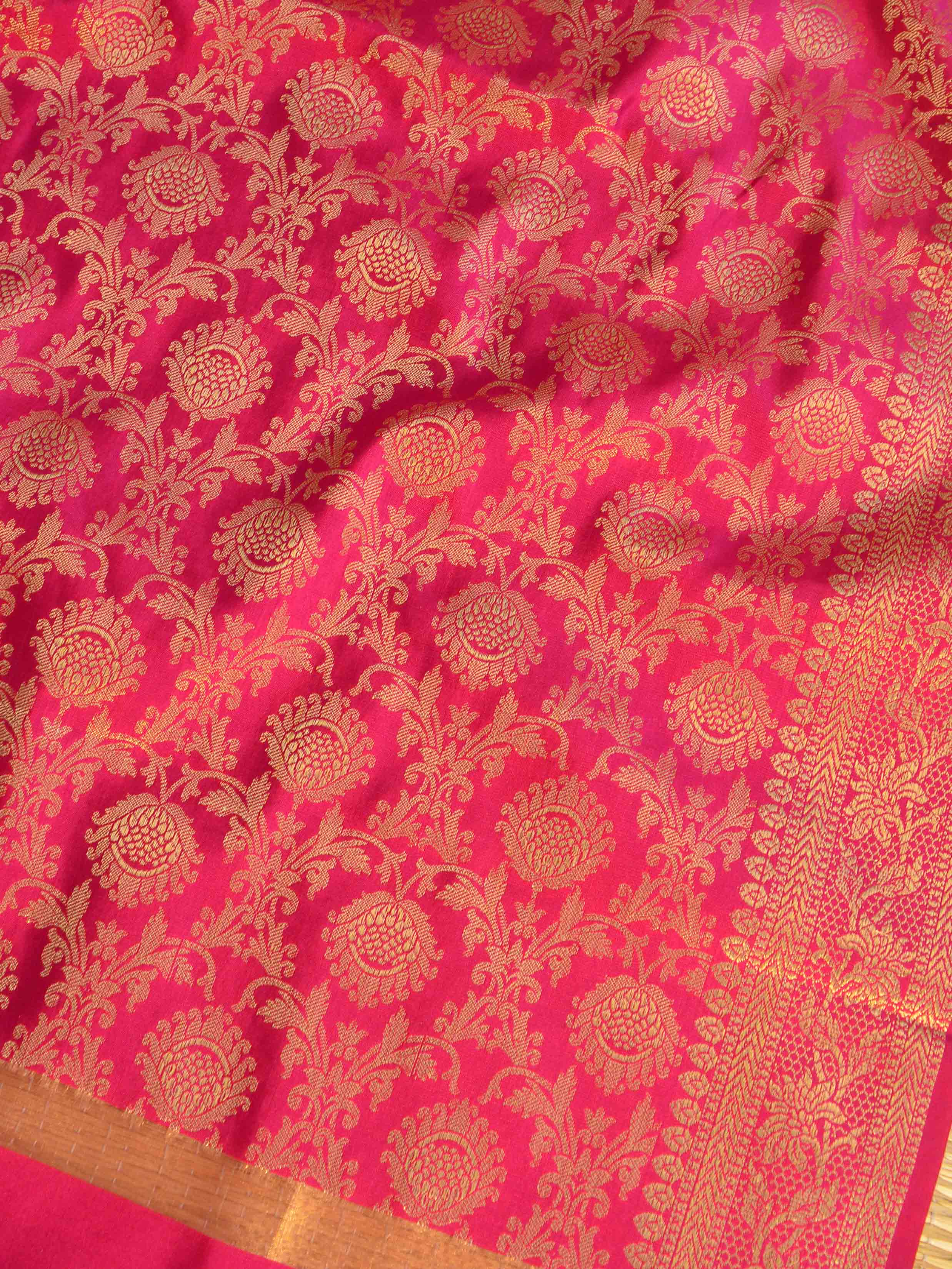 Banarasee Art Silk Jaal Design Dupatta-Pink