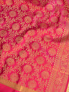 Banarasee Art Silk Jaal Design Dupatta-Pink