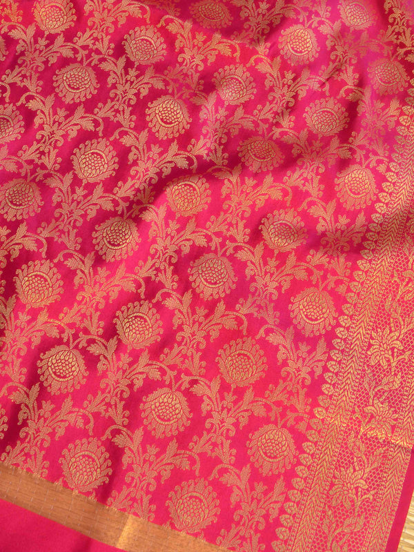 Banarasee Art Silk Jaal Design Dupatta-Pink