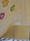 Banarasee Brocade Salwar Kameez Fabric With Cotton Silk Dupatta-Yellow