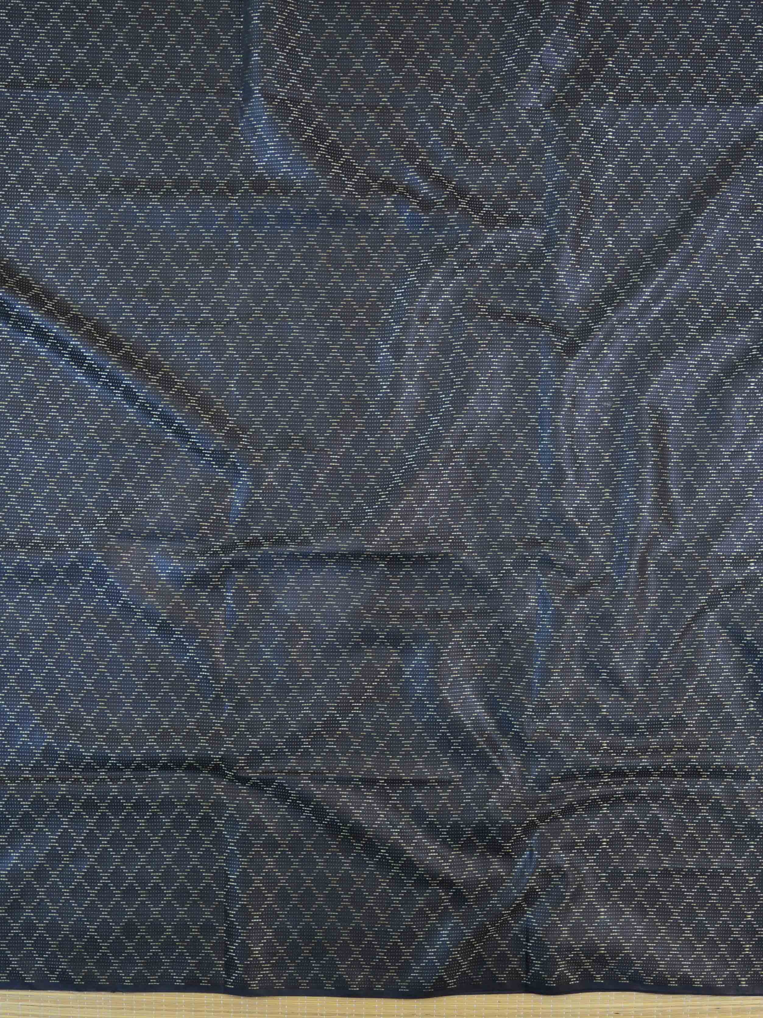 Handloom Silk Cotton Ghichha Woven Salwar Kameez Dupatta Set-Black & Rust