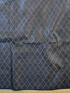 Handloom Silk Cotton Ghichha Woven Salwar Kameez Dupatta Set-Black & Rust