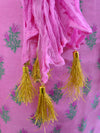 Banarasee Organza Meenakari Salwar Kameez Fabric With Chiffon Dupatta-Mauve