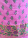 Banarasee Organza Meenakari Salwar Kameez Fabric With Chiffon Dupatta-Mauve