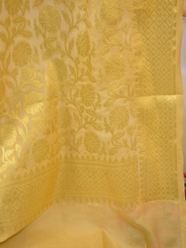 Banarasee Art Silk Dupatta Jaal Design-Beige