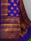 Banarasee Pure Chiffon Saree With Resham & Zari Work-Purple