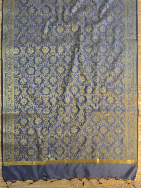 Banarasee Art Silk Jaal Design Dupatta-Grey