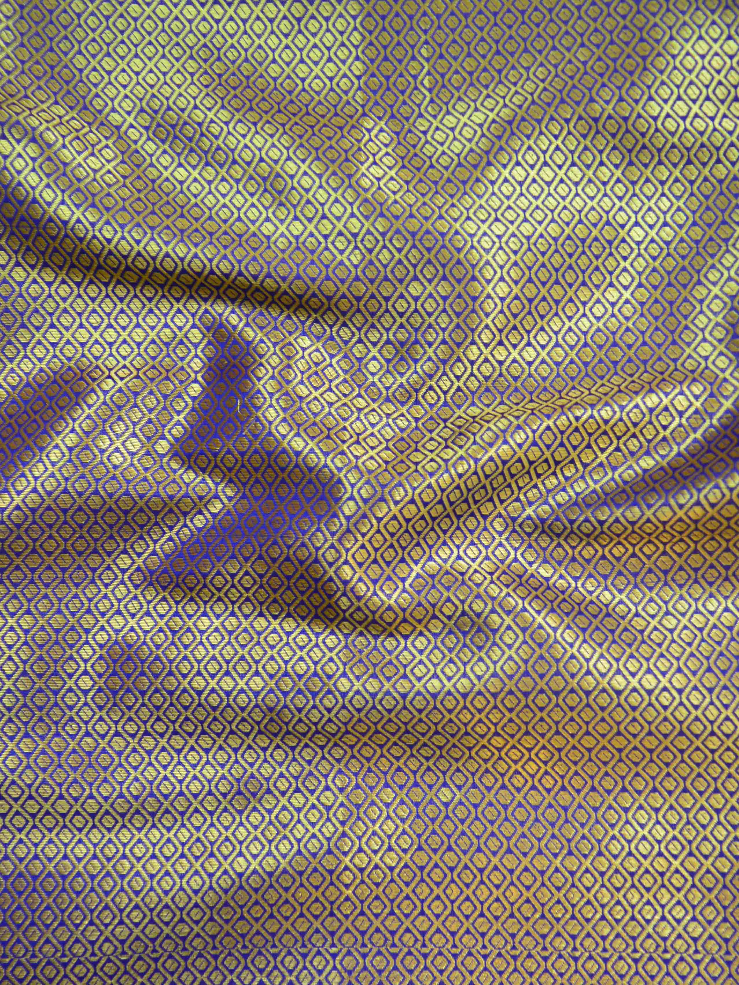 Banarasee Art Silk Saree With Zari Tree Buta & Border-Blue