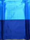 Banarasee Kora Muslin Saree With Buta Design & Skirt Border-Blue
