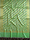 Banarasee Art Silk Dupatta Stripes Design-Light Green