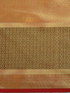 Banarasee Cotton Silk Mix Sari With Zari Border-Rust