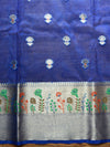 Banarasee Organza Mix Saree With Zari Buti Design & Border-Blue