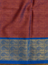 Banarasee Kora Muslin Saree With Tanchoi Weaving-Pink