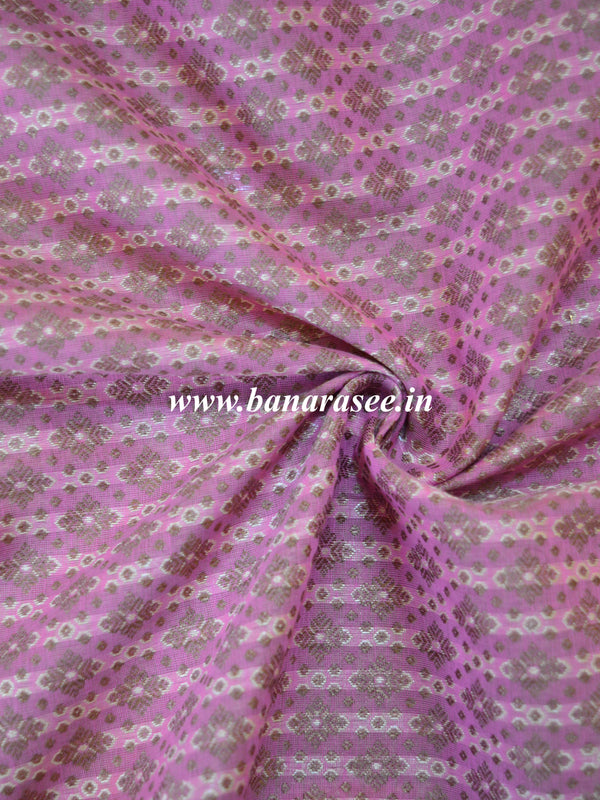 Banarasee Salwar Kameez Cotton Silk Resham Buti Woven Fabric-Mauve