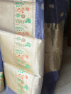 Banarasee Organza Mix Saree With Zari Buti Design & Border-Grey