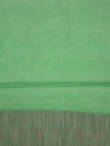 Banarasee Pure Handloom Soft Cotton Saree With Jute Work-Bright Green