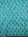 Kota Doria Block Printed Salwar Kameez Dupatta Set-Teal