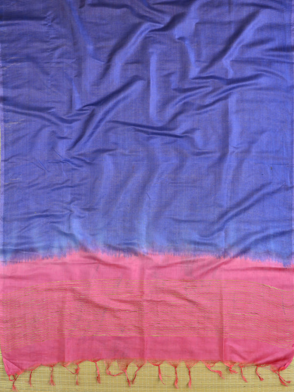 Handloom Silk Cotton Ghichha Woven Salwar Kameez Dupatta Set-Pink & Blue
