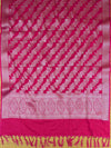 Banarasee Semi Silk Salwar Kameez Fabric & Dupatta With Silver Zari-Blue & Pink
