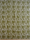 Handloom Mul Cotton Handblock Printed Suit Set-Olive Green