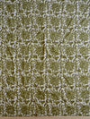 Handloom Mul Cotton Handblock Printed Suit Set-Olive Green