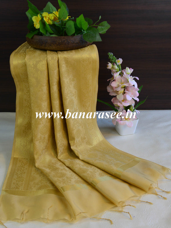 Banarasee Art Silk Jaal Design Dupatta-Beige