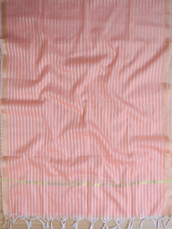 Banarasee Brocade Salwar Kameez Fabric With Art Silk Dupatta-Light Green & Peach