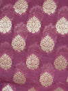 Banarasee Cotton Silk Salwar Kameez Fabric With Zari Buta-Maroon
