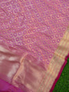 Banarasee Art Silk Dupatta Jaal Design-Baby Pink