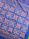 Handloom Mul Cotton Handblock Printed Suit Set-Navy Blue