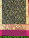 Banarasee Art Silk Dupatta Jaal Design-Black