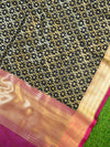 Banarasee Art Silk Dupatta Jaal Design-Black